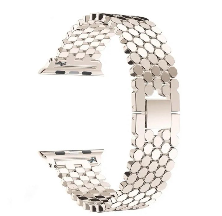 Curea Husa Metalic Hexagon Ceas Apple Watch Orice Serie