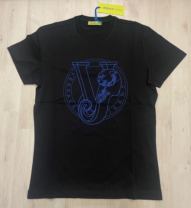 Мъжка черна тениска VERSACE Jeans чисто нова с етикети