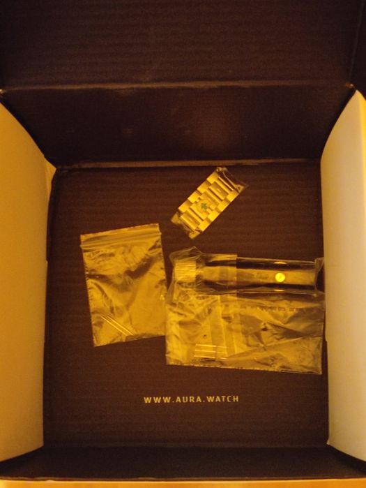 Aura watch skeleton 002 Frosted Steel men