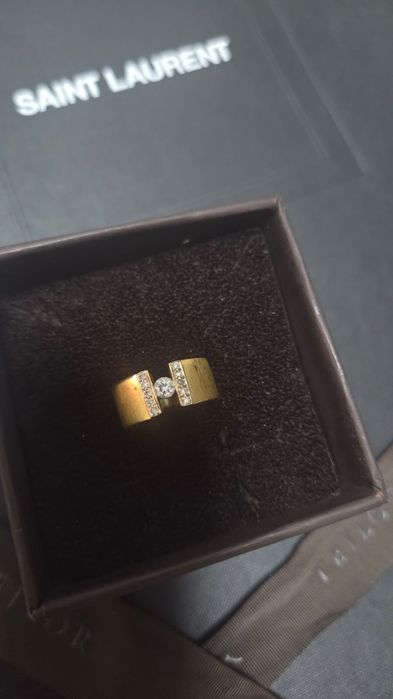 Inel Aur Galben 18K Model Hermes - Diamant Central 0.25ct masiv (12.59g)