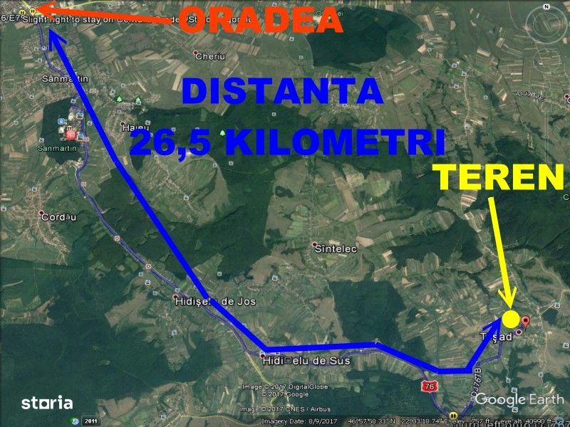 Teren Tasad 3 164 mp pt casa vacanta