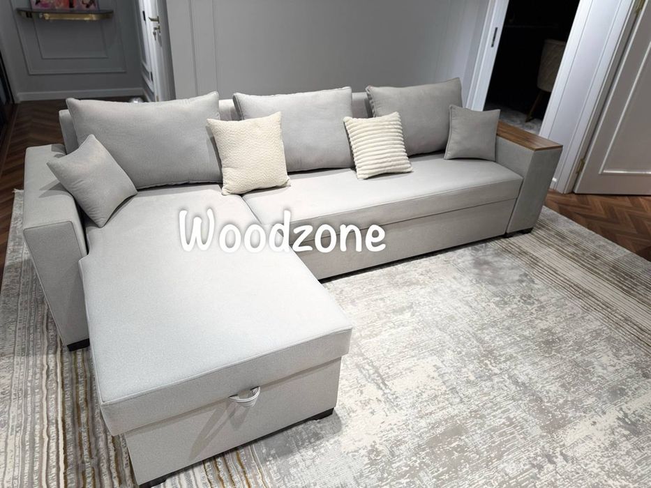 Угловой раскладной диван размер 260х150см