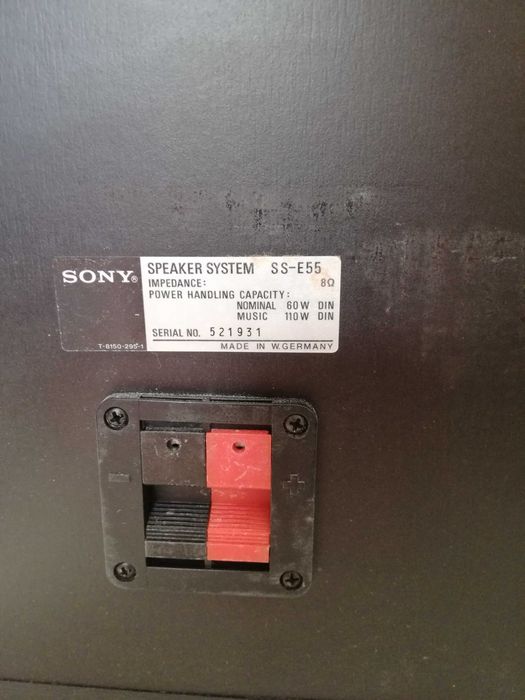 Set Boxe SONY model SS-E55 - 3 Cai/60 -110 Watt/8 Ohm - Impecabile/RFG ...