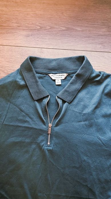 Tricou polo Autograph , mărimea M, quarter zip, Old money