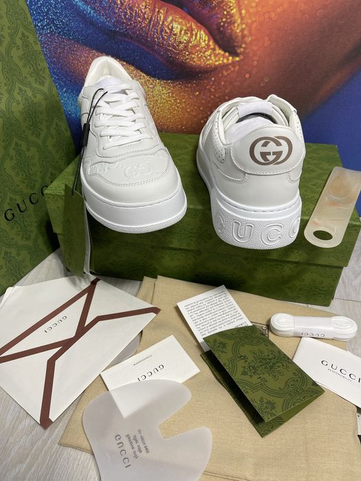 Adidasi Gucci GG piele naturala 100% Full Box colectie noua
