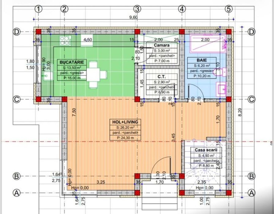 Casa individuala P+E, la cheie, 120 mp, 225 mp teren, zona Catargiu