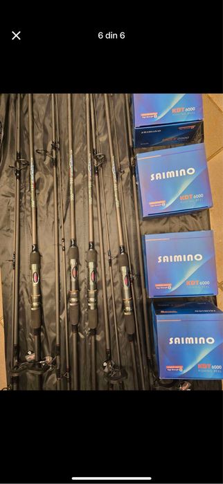 Set 4 lansete WindBlade CA 2 + 4 Mulinete SAIMINO KDT 6000