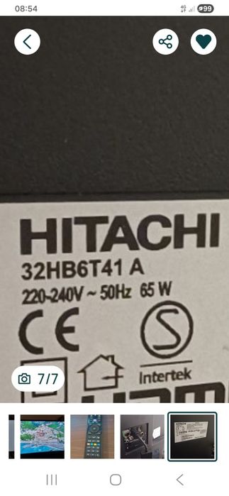 Vând tv smart Hitachi