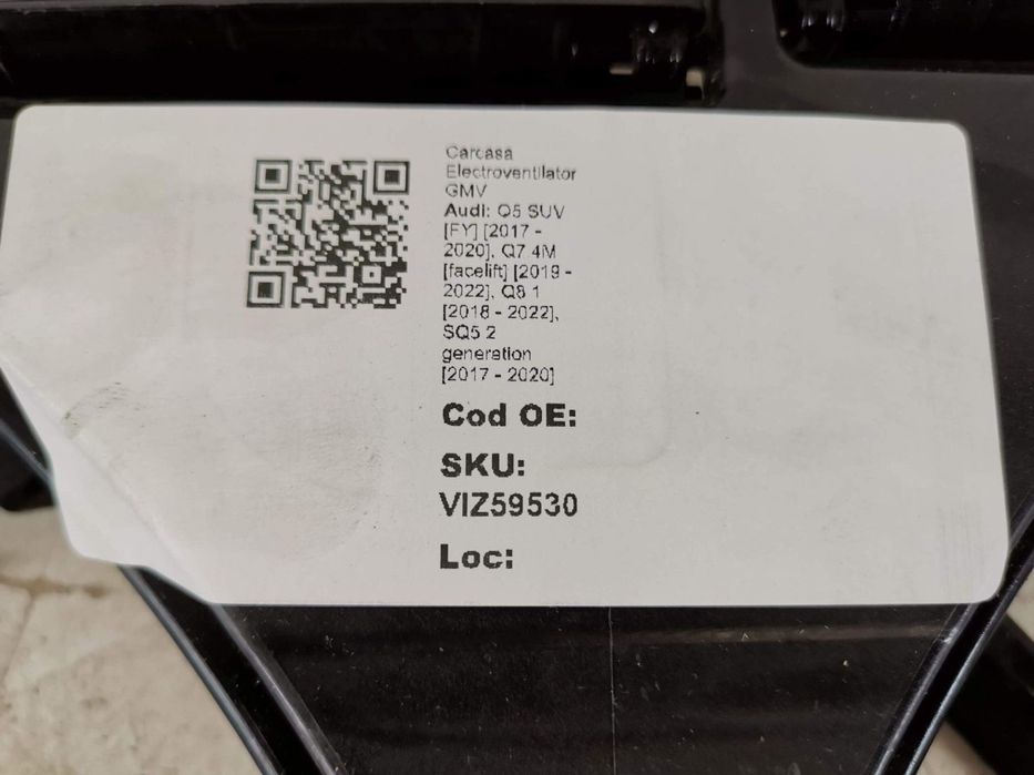 Carcasa Electroventilator GMV Audi Q5 SUV [FY] 2017 2018 2019 2020, Q7