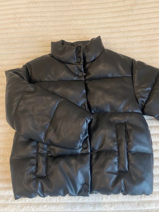 Кожено черно яке за момиче ZARA