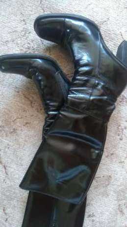 Ботуши естествена кожа, лак