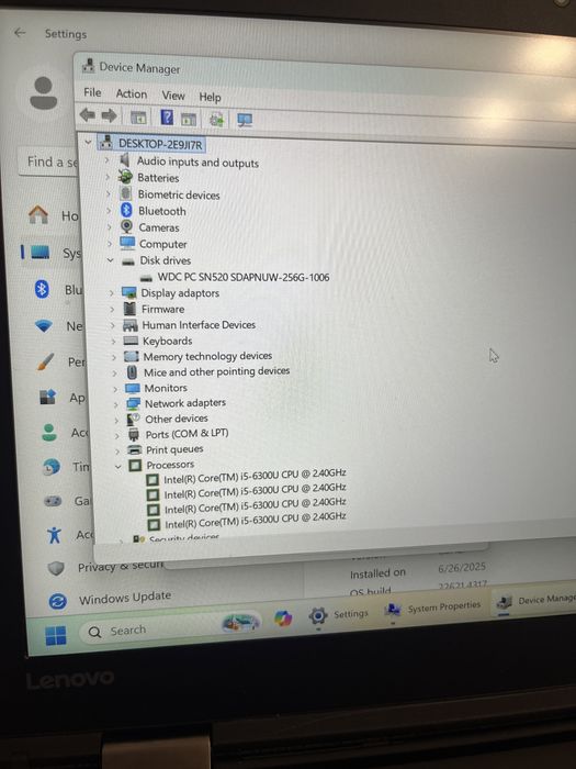 Laptop Lenovo X1 Carbon, 4th Gen , i5 Gen 6, SSD 256 ,8 GB RAM