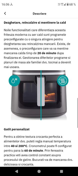 Friteuza cu aier cald Hisense