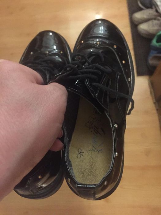 Школьное кожаные туфли,