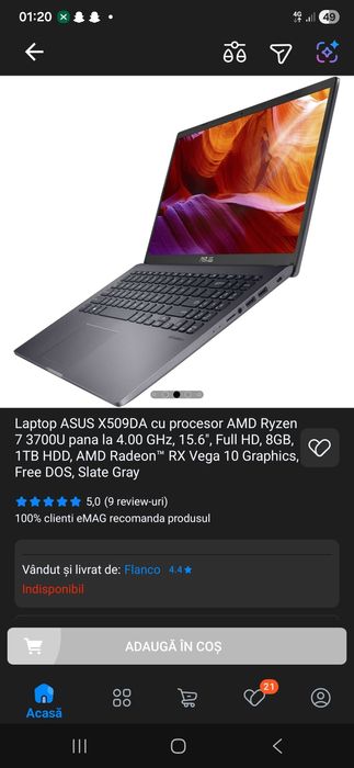 Laptop Asus  VivoBook X509DA_M509DA