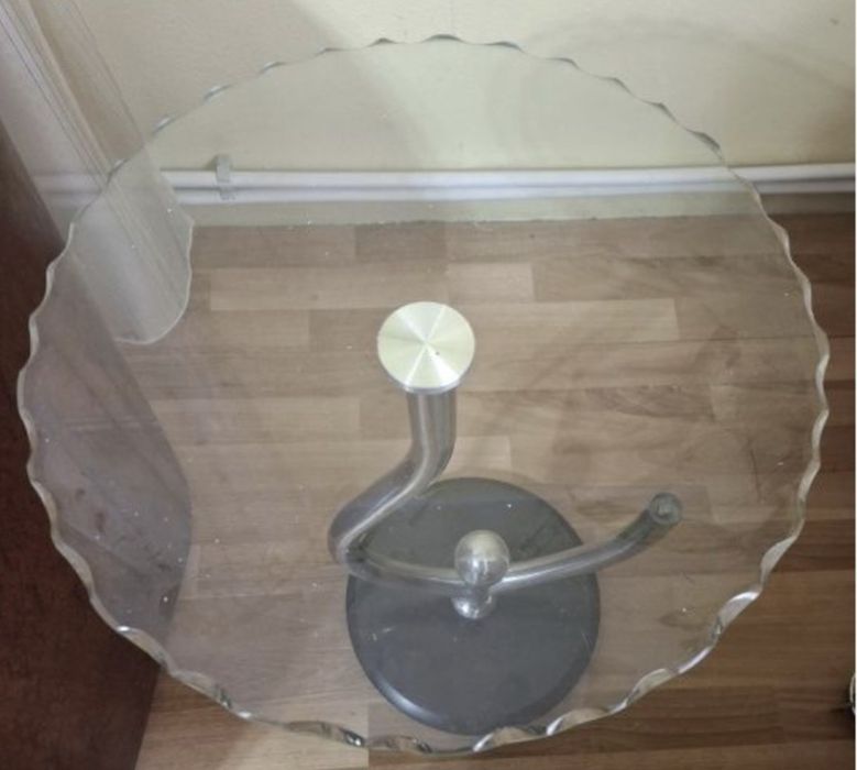 Masă cafea rotundă cu picior