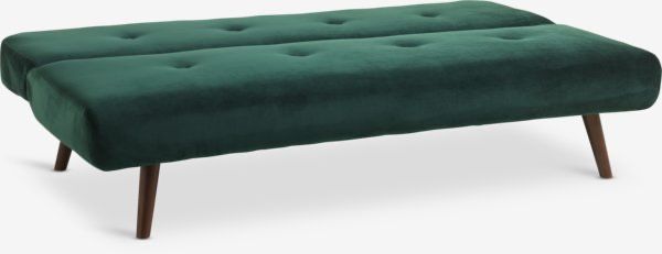 Canapea extensibila Juvre catifea verde inchis