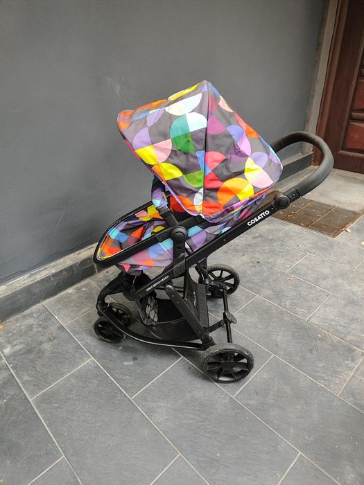 Бебешка количка Cosatto Giggle 2in1 с кош за кола, дъждобран и чувал