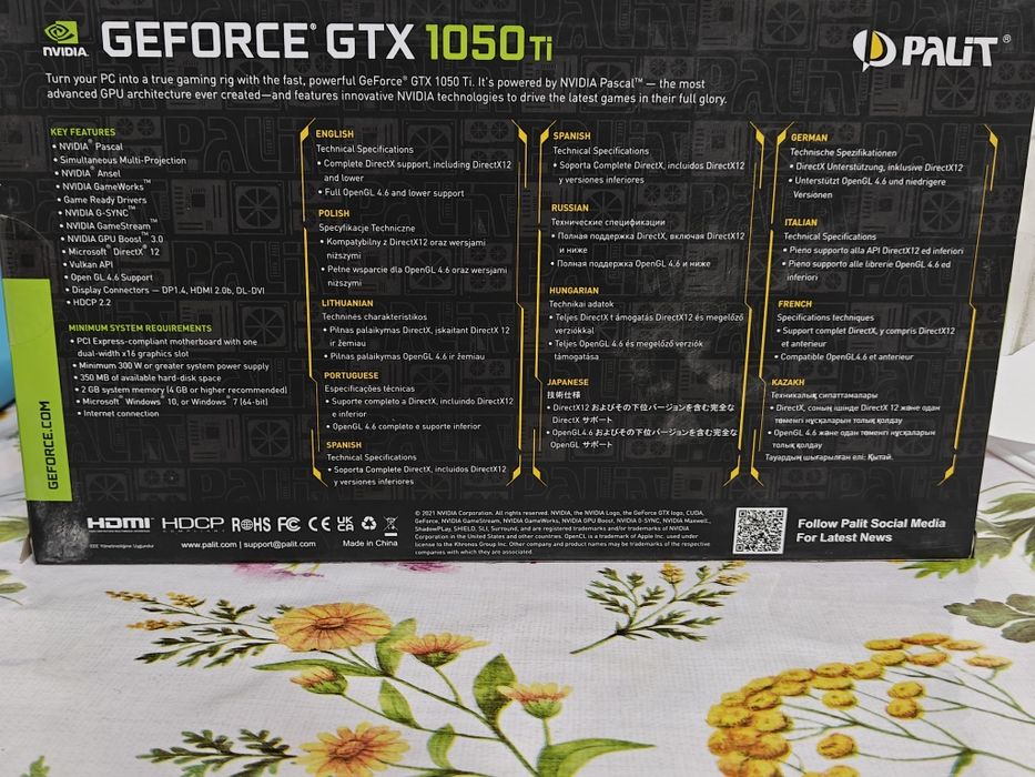 Видеокарта Gtx 1050 ti