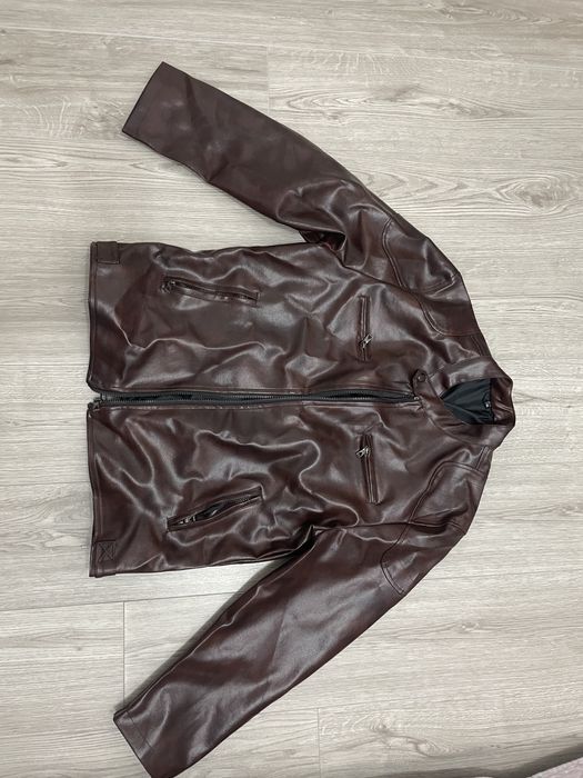 Кожанка коричневая 2XL новая не б/у