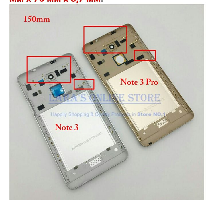 Крышка на xaomi redmi note 3 150mm