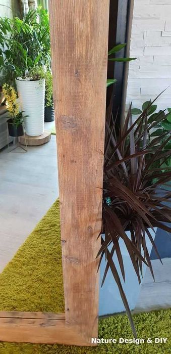 Oglinda decorativa din lemn antichizat (dimensiuni mari)