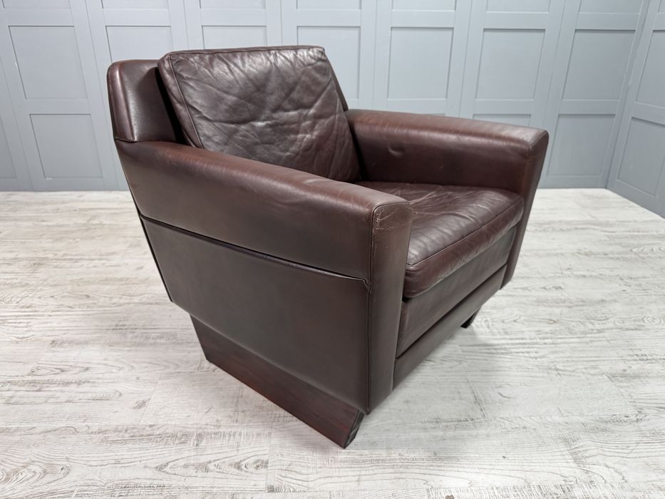 Винтидж, кожен фотьойл на Georg Thams от 60-те Д1053