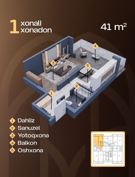 Yangi Qoyliq-2 loyihasidan katlavan narhda honadonlar
