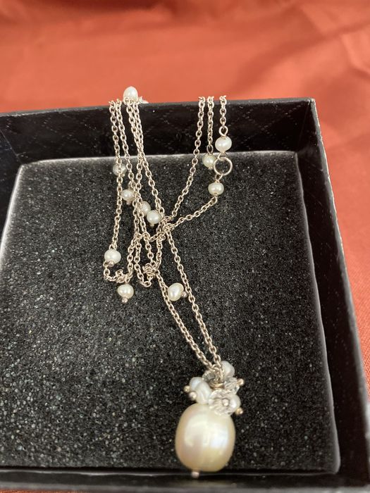 Colier argint si perle naturale