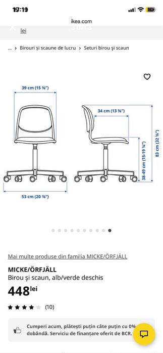 Vand birou + scaun ikea