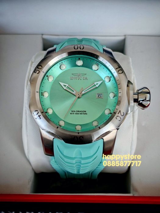 INVICTA Sea Dragon turquoise 54 mm, Инвикта нов ръчен часовник