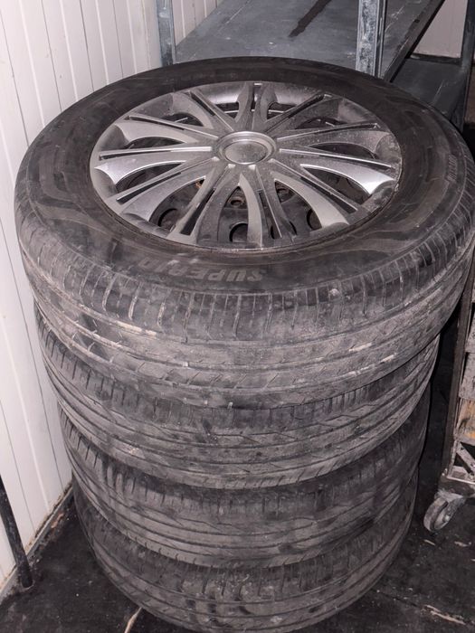 Железни джанти с гуми за шкода 5х112 октавия 15ки