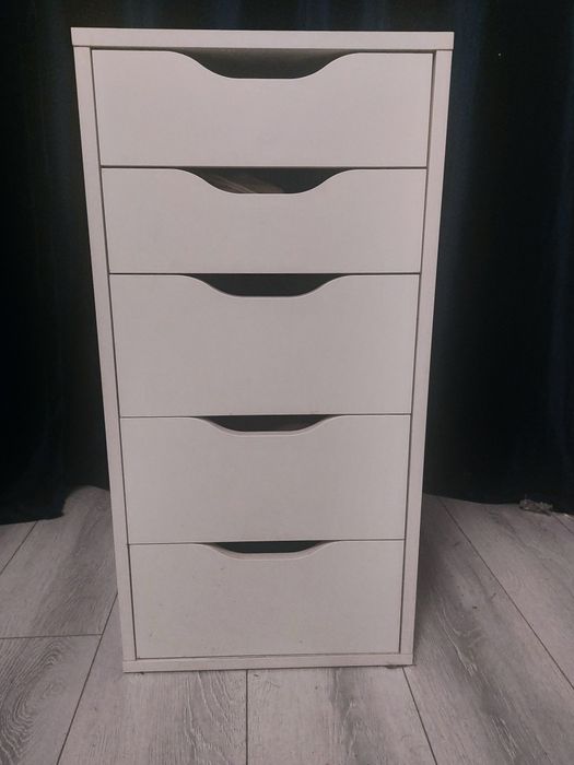 Тумба комод Икеа Alex белая 70×53×36