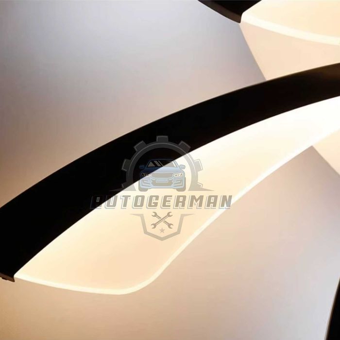 Интелигентна таванна LED лампа черно с LED димер 90 W мощност