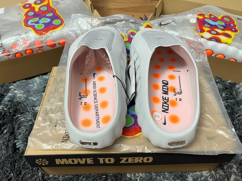 >- Calitate Top -< Papuci / slide sneakers / șlapi bărbați Nike Mind 001 Light Smoke Grey trend vara 2026 (mai comozi decât Yeezy sau Crocs)