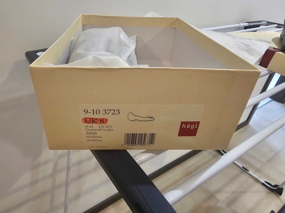 Обувки Hogl естествена кожа в тъмно синьо
