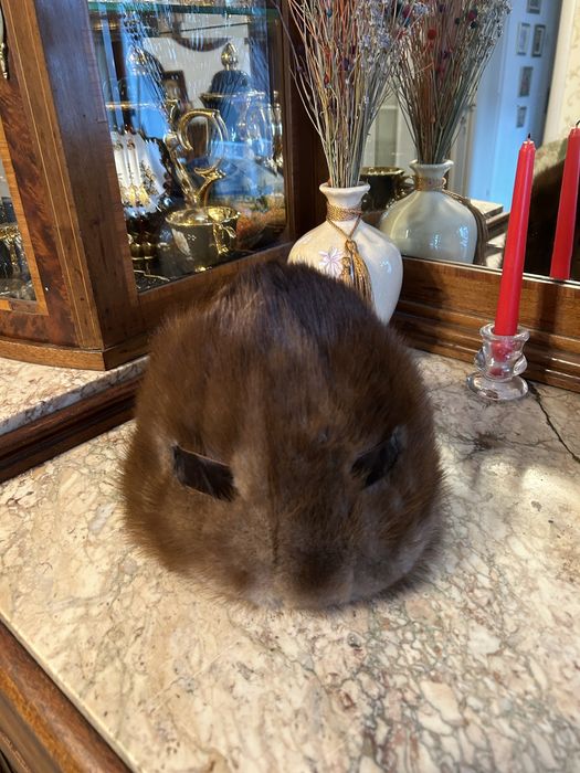 Caciula vizon coniac-caramel