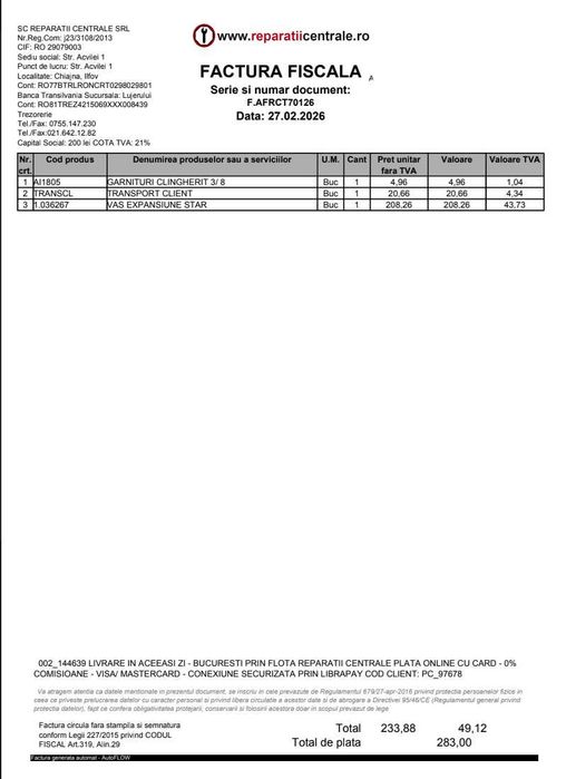 Piese Centrala Immergas Eolo Star 24 KW - defecta - pentru piese - Cod Eroare 11, Termostat, Vas expansiune