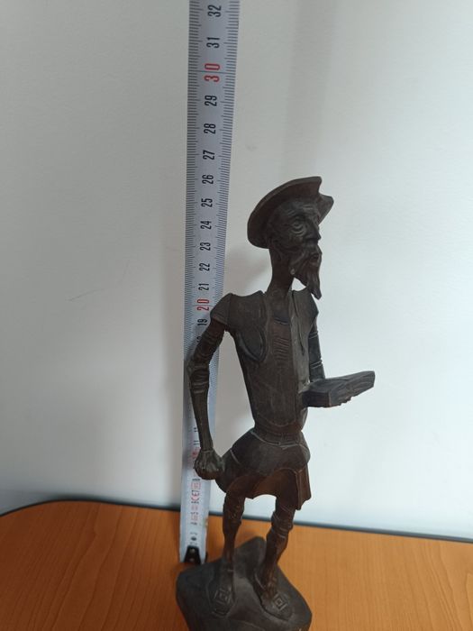 Sculpturi lemn. Don Quijote si Sancho Panza. Statuete lemn