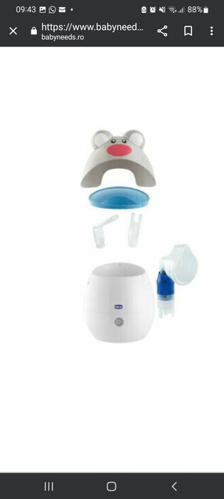 Aparat pentru aerosoli (nebulizator) Chicco Ursulet
Terapia cu aerosol