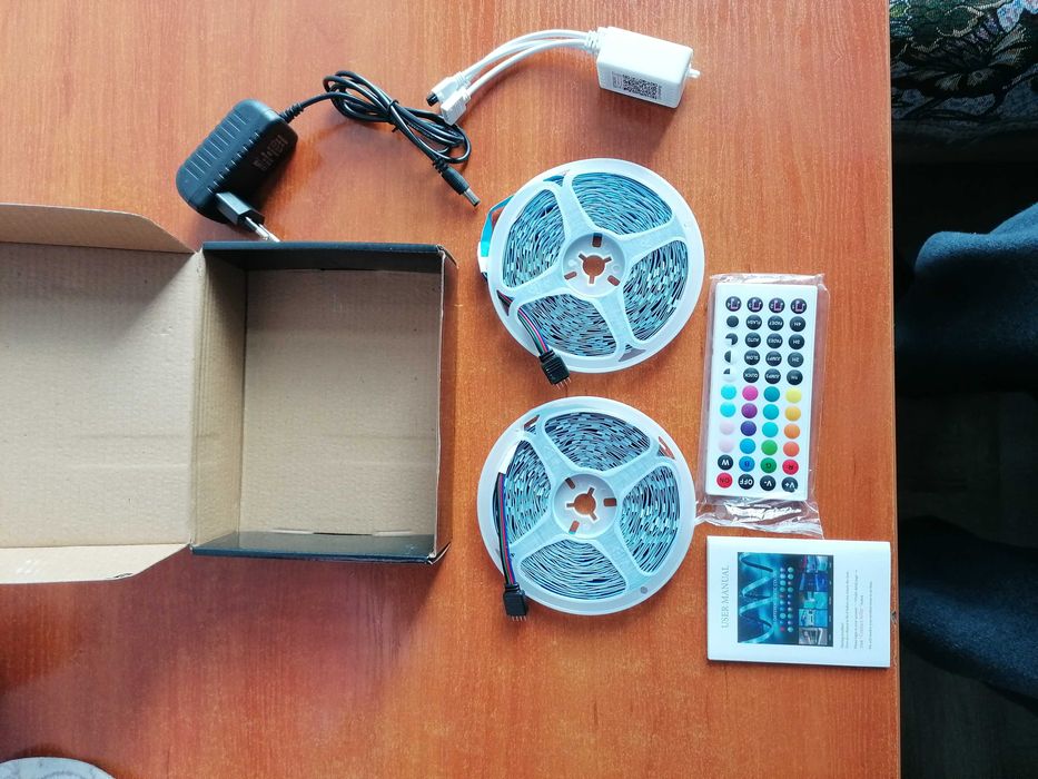 RGB LED ленти с дистанционно и адаптер
