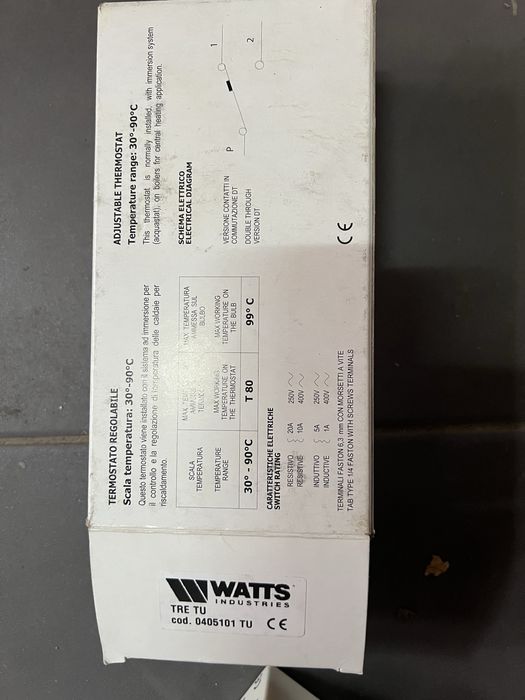 Termostat imersie Watts 30-90 grade