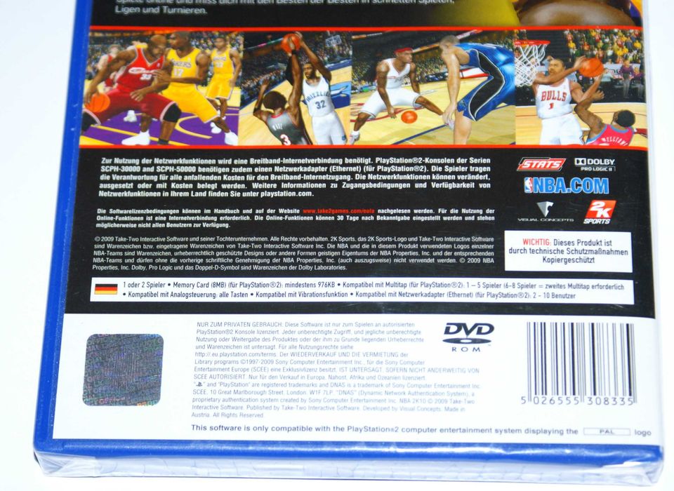PS2 NBA 2K10 PS2 PlayStation 2 PAL NBA2K10 НОВА