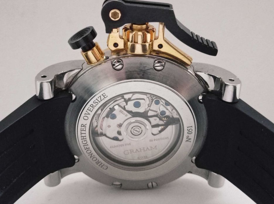 Graham Chronofighter Oversize GMT 47mm 18ct gold/steel