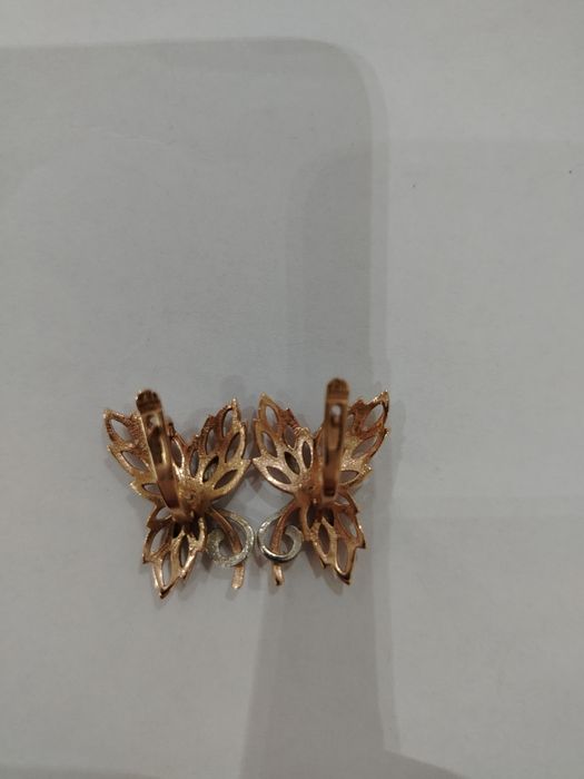 Кленовый лист, серьги СССР 583