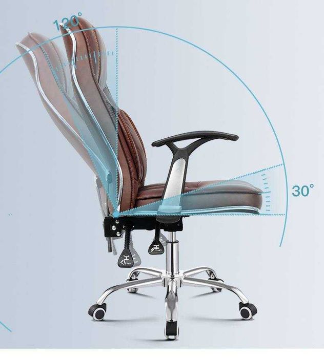 Офисное кресло, мягкая эко кожа, классика