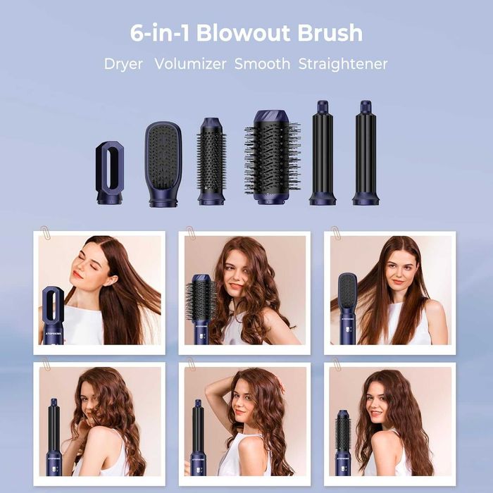 Atopskins Air Styler 6-в-1 стилизатор за коса с кръгла четка 1