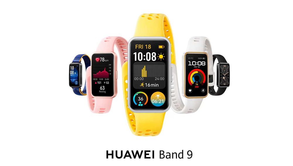 Bratara fitness Huawei Band 9 White White, Pink, Yellow noua sigilata