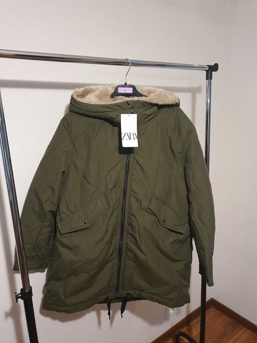Parka oversize dama ZARA TRF kaki mar M - NOUA