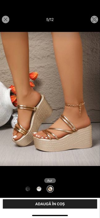 Sandale aurii marimea 38 dar merg mai mult pt 37